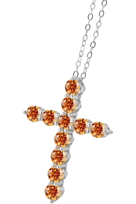 Total 3.3 Carat Moissanite Pendant Necklace Women's Diamond Necklace 18K White Gold Lab Diamond Pendants Necklaces for Men Moissanite Necklace Unisex Lab Men's Diamond Necklace