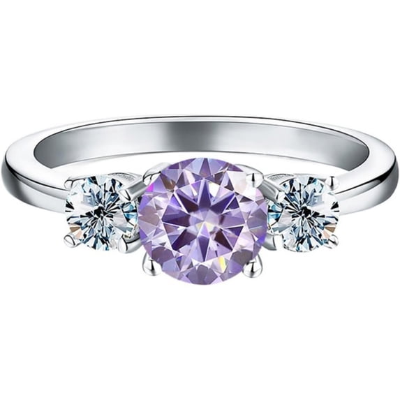Total 3 CT Moissanite Diamond Ring for Women Diamond Engagement Rings 925 Sterling Silver Moissanite Ring Womens Anniversary Rings Diamond Wedding Rings Eternity Rings