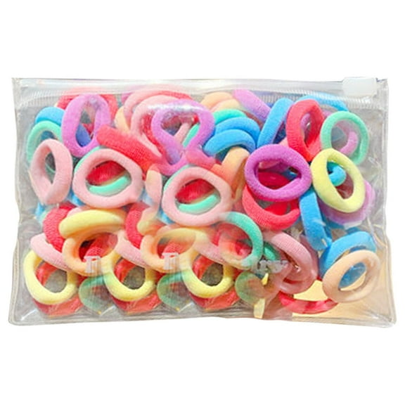 Total Accessories Pack with 50pc Hair Scrunchies for Girls - Colorful Hair Candy