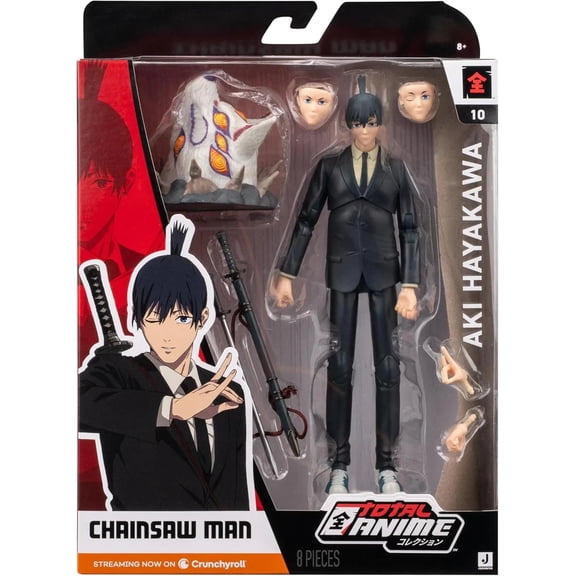 Total Anime Aki Hayakawa 6.5" Chainsaw Man Figure with Fox Devil & Gear