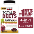 thumbnail image 1 of Total Beets Ultimate Heart Health Chews for Blood Pressure Support, with Beetroot Powder, CoQ10, B Vitamins & Grapeseed Extract for Blood Flow & Energy, Berry, 60 Soft Chews by Force Factor, 1 of 11