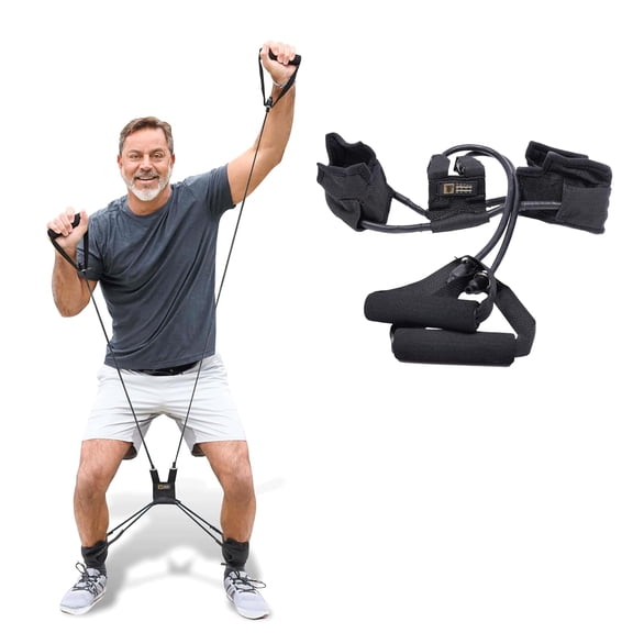 Total Body Band, 20 lbs, Heavy, Charcoal, Full Body Workout Band, Strength & Core Training