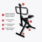 Total Body Fitness Experience Total Crunch Power Rider - Home Gym Workout Machine for Cardio, Core, and Glutes with Abdominal and Squat Exercise Benefits