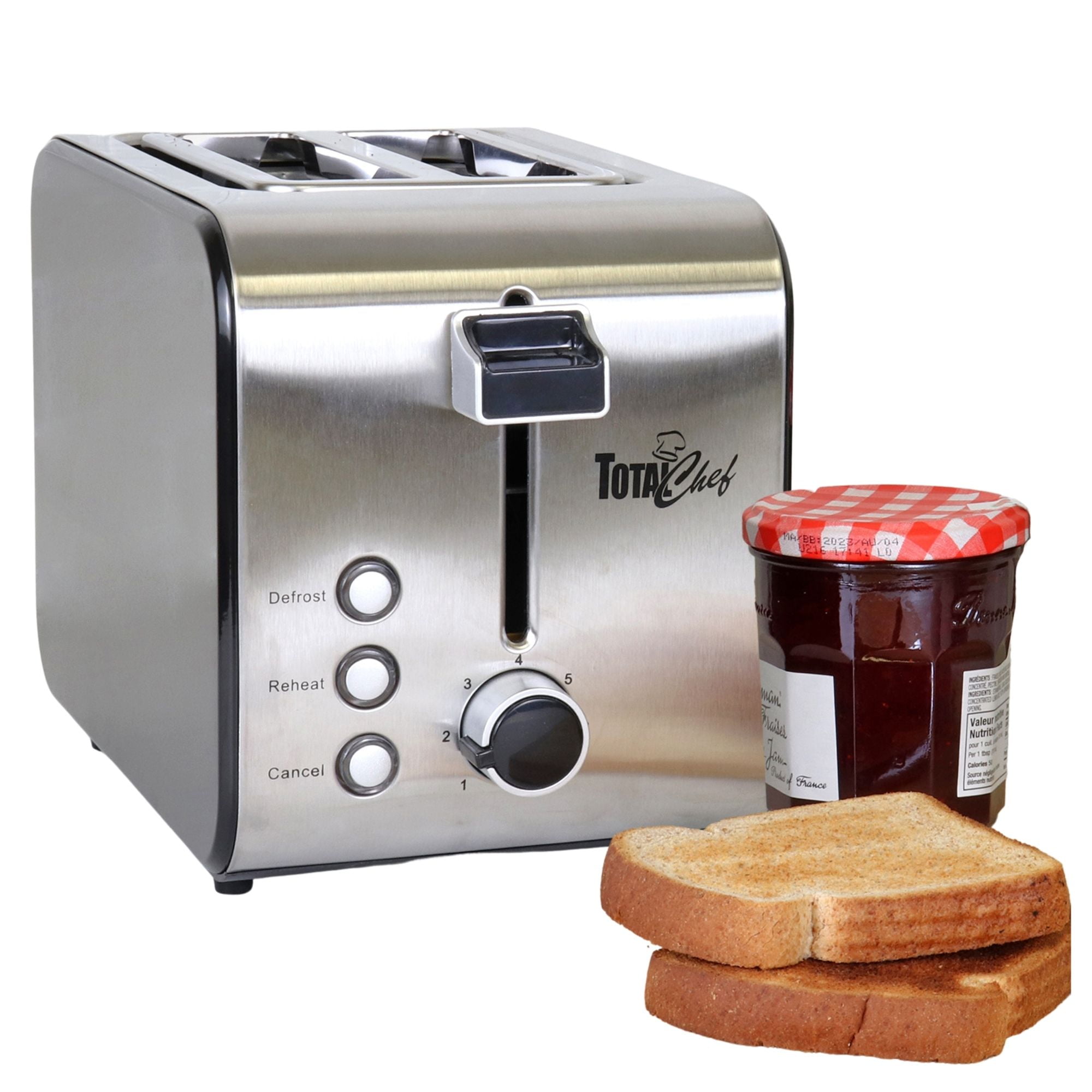 Toaster 2 Slice Wide Slot Toaster Best Rated Prime Displav Smart Toasters  with LCD Digital Countdown Timer and Bagel/Defrost/Cancel/Reheat Function