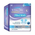thumbnail image 1 of Total Dry Adult Incontinence Brief XL Heavy Absorbency Overnight, SP92510, Ultra Absorbent, 12 Ct, 1 of 4