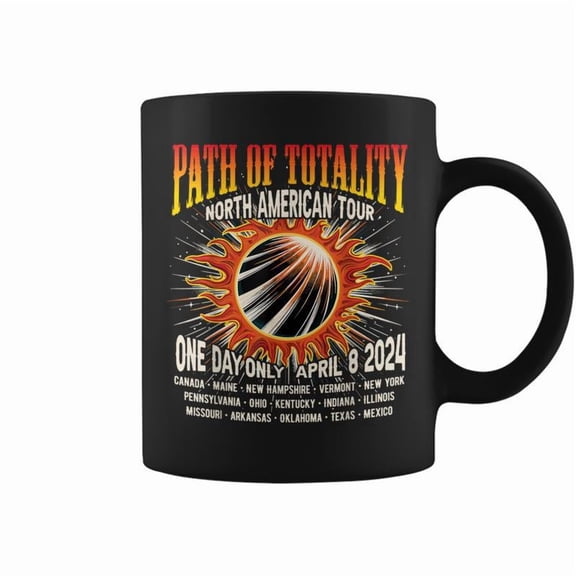 Total Eclipse 2024 Path Of Totality North American Tour Coffee Mugs