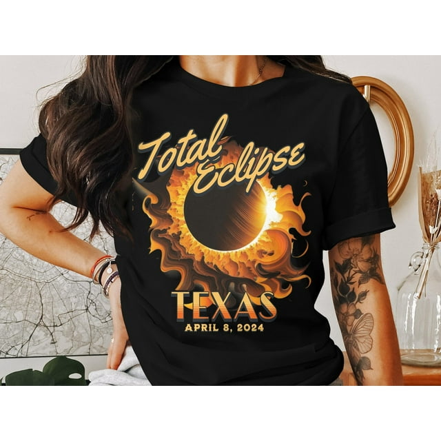 Total Eclipse 2024 Texas Unisex TShirt, Path to Totality Shirt, 0408