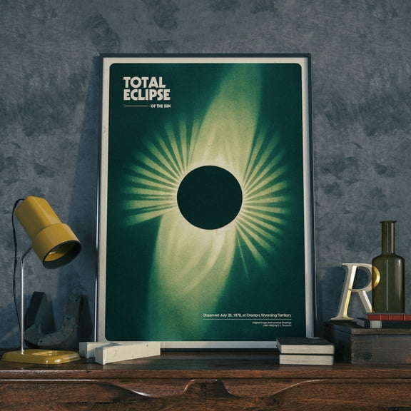 Total Eclipse Astronomical Graphic Design Space Spiritual Symbol Wall Art Celestial Mystic Wall Decor Boho Meditation Home Gallery Decor Unframed Paper Print