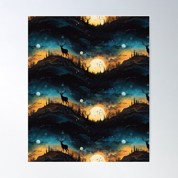 Total Eclipse Poster Wall Art, Modern Wall Decor For Living Room Bedroom, 16x24 UNFRAMED