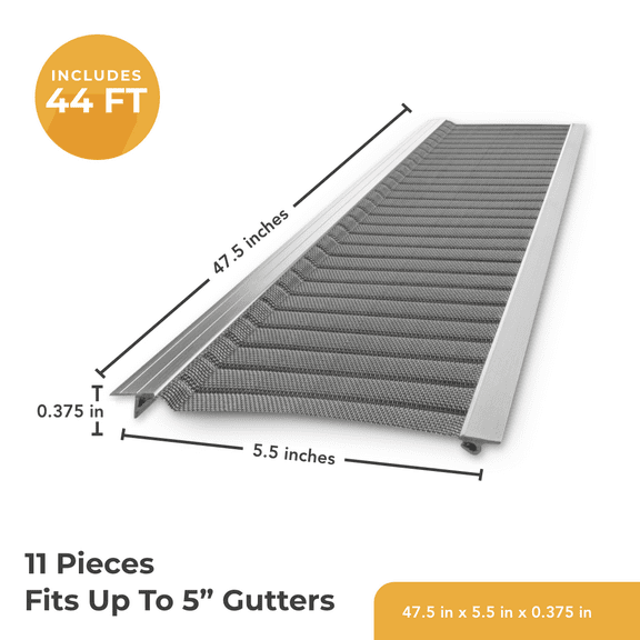 Total Gutter Guard Stainless Steel Micro-Mesh 44 ft. kit (nominal). Fits 5 in. Gutters or smaller.