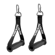 Total Gym Nylon Strap Handles, Strength Training Attachment Accessory Set, Black