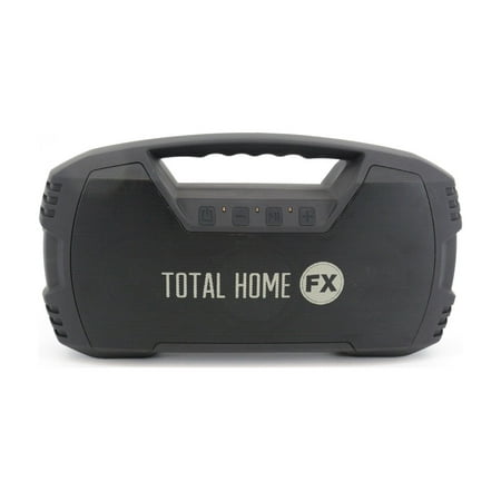 Total HomeFX Bluetooth 24W Water Resistant Indoor and Outdoor Speaker, Black