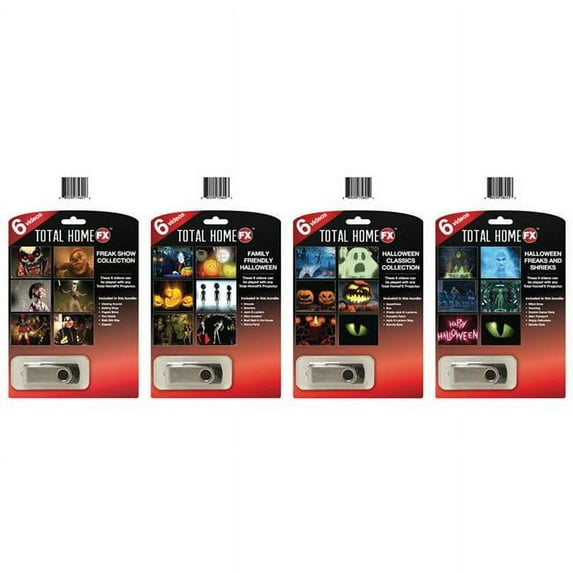 Total Homefx 9760513 Spooky Halloween Projector Videos - Case of 24