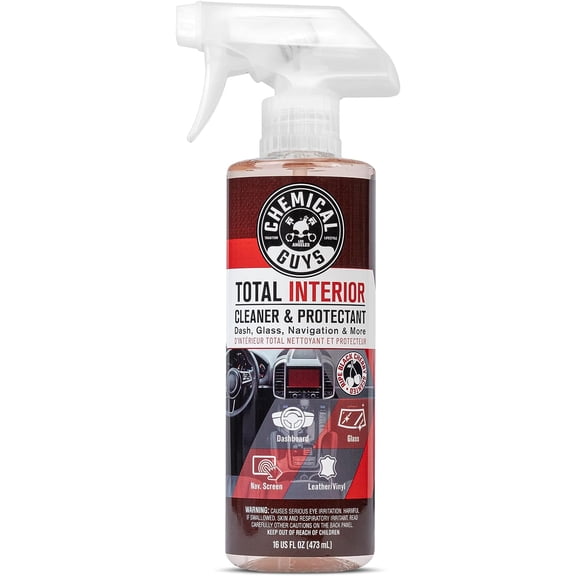Total Interior Cleaner & Protectant - Cherry, Car Cleaning Spray, Cleans and Protects Leather, Vinyl, Plastic, Rubber, Glass, Safe for Trucks, SUVs, Jeeps, RVs More 16 oz