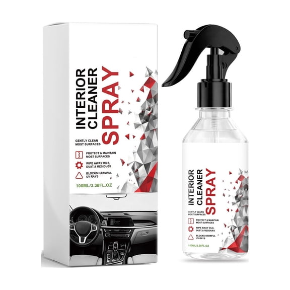 Total Interior Cleaner Protectant, Cleans & Protects Leather, Vinyl, Plastic, Rubber, Glass with a Streak-Free Finish Cars, Trucks, RVs, 3.38oz