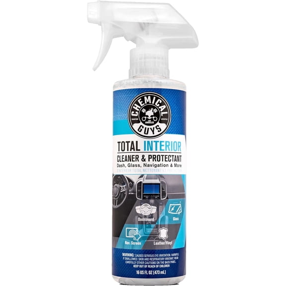 Total Interior Cleaner & Protectant Interior Cleaner, Cleans & Protects Leather, Vinyl, Plastic, Rubber, Glass with a Streak-Free Finish  Cars, Trucks, SUVs, RVs, 16 oz