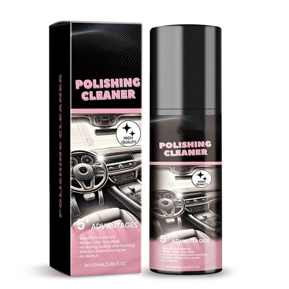 Total Interior Cleaner Sprays Car Interior Cleaner & Polish for Car Upgrades Formulas Suitable for Rubber & Leather Care