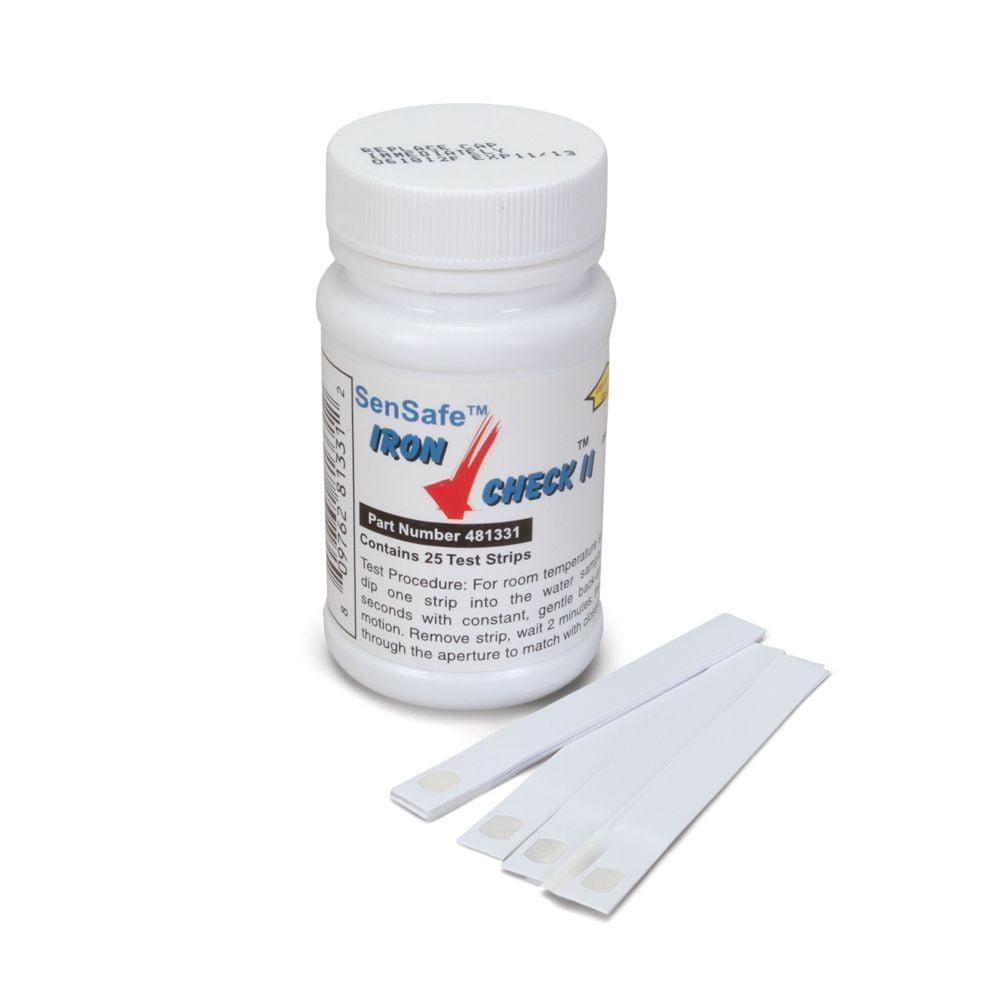 Total Iron (Ferric/Ferrous) Water Test Strips, Vial Of 25