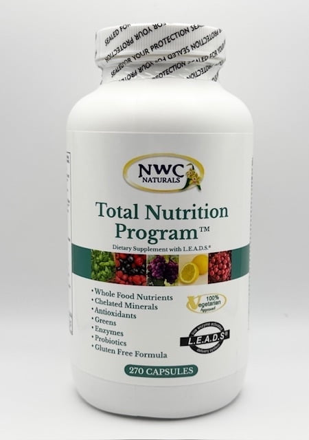 Total-Nutrition Program Multivitamin with Enzymes Plus Prebiotics and Probiotics Supplement, Complete Care for Men and Women, Vegetarian Natural Whole Food Vitamins, 270 Capsules by NWC Naturals