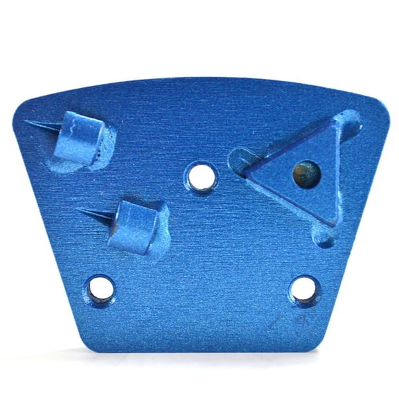 Total Polishing Systems PCD31CL Trapezoid (TRAP) Floor Grinding Disc Metal Bond Diamond Disc (PCD) with Triangle Carbide Cutter for Concrete Grinding - Left