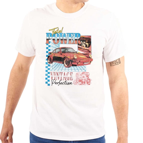 Total Power Vintage Muscle Car Engine Men's Graphic T Shirt Tees Brisco Brands S