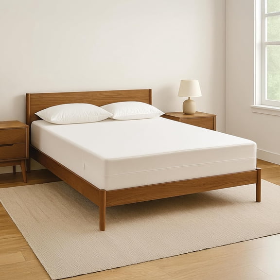 Total Protection Mattress Encasement Queen Size, 6-Sided Waterproof Mattress Cover Zippered Encasement for Allergen and Dust Protection, Machine Washable, Fits Up to 15 Deep Mattress