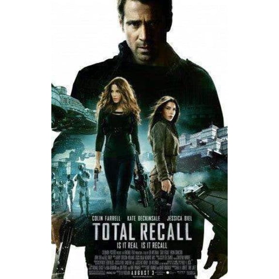 Total Recall 2012 mini 11x17 movie poster Kate Beckinsale Jessica Biel Colin Farrell