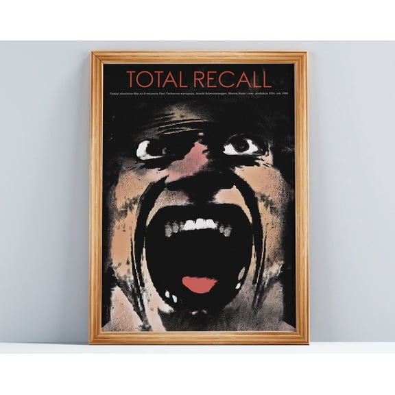 Total Recall, Pamięć Absolutna, Paul Verhoeven Movie, Polish Poster, Art, Plakat, Schwarzenegger, 1990, A1 84,1X59,4 Cm Wall Art, Modern Wall Decor, 16x24 UNFRAMED