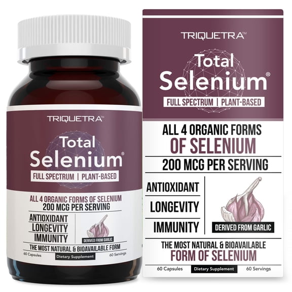 Triquetra Total Selenium - 200 mcg, Plant-Based Selenium