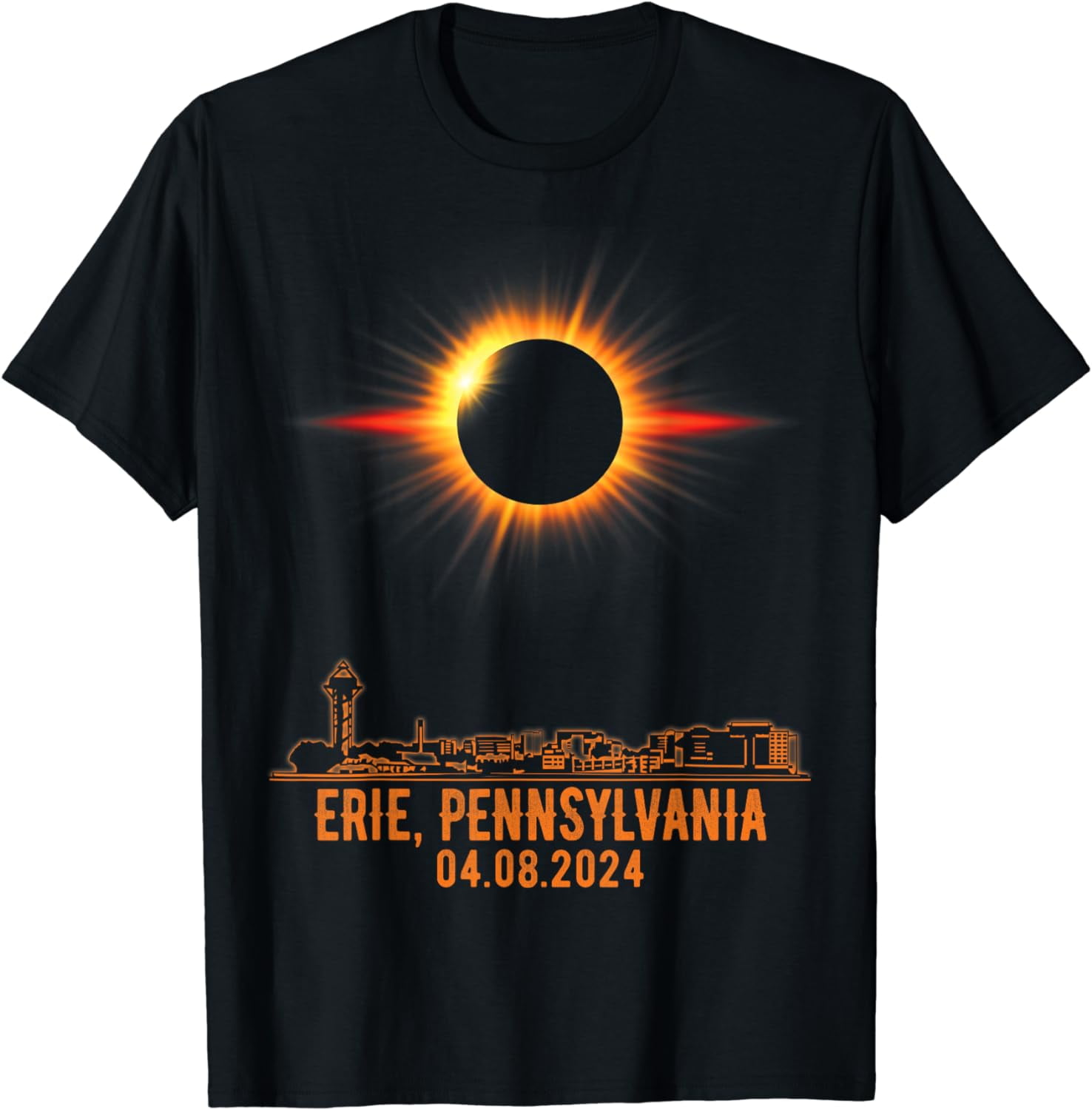 Total Solar Eclipse 04.08.2024 Erie, Pennsylvania TShirt Graphic