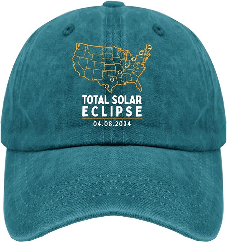 Total Solar Eclipse 04.08.2024 Hats for Mens Baseball Caps Low Profile ...