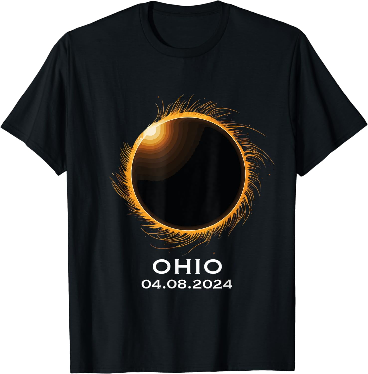 Total Solar Eclipse 2024 8th April Totality 04.08.2024 Ohio TShirt