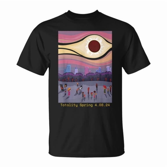 Total Solar Eclipse 2024 April 4 2024 Totality USA Spring T-Shirt – Celestial Event Graphic Tee for Men Women Kids, Featuring Path of Totality Across the USA, Perfect Gift for , Size 2XL, Color Black