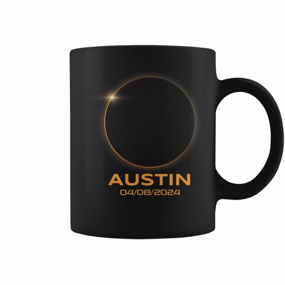 Total Solar Eclipse 2024 Austin Texas Path Of Totality Coffee Mugs