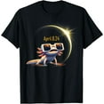 Total Solar Eclipse 2024 Axolotl in Astronomy Glasses Unisex TShirt
