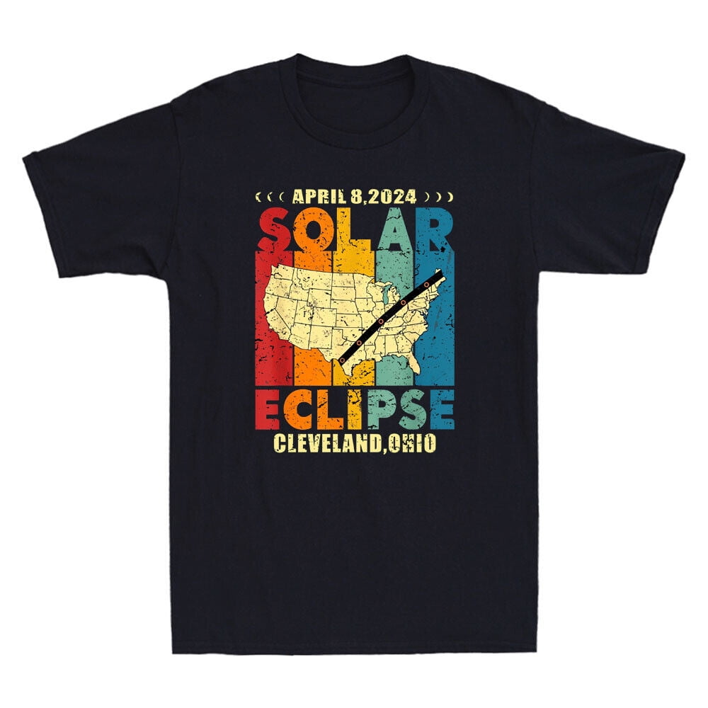 Total Solar Eclipse 2024 Cleveland Ohio Totality Astronomy Vintage Men