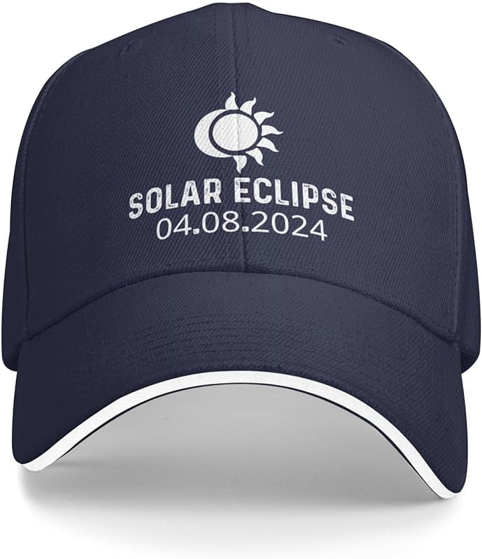 Total Solar Eclipse 2024 Hat Men Baseball Cap with Design Cap