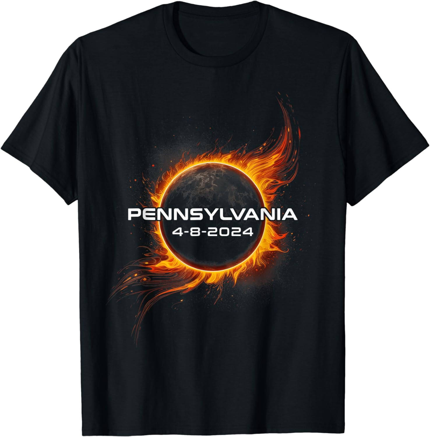 Total Solar Eclipse 2024 Pennsylvania Cotton TShirt
