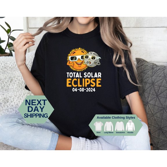 Total Solar Eclipse 2024 Shirt, Total Solar Eclipse 4 08 2024 Sweatshirt, Solar Eclipse Hoodie, Total Eclipse Long Sleeve Shirt, Gift Idea Tshirt All Size S-5XL