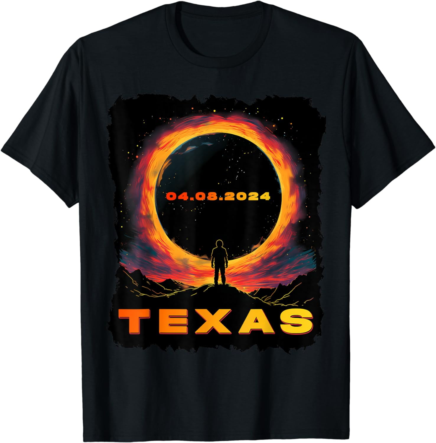 Total Solar Eclipse 2024 Texas Cotton TShirt