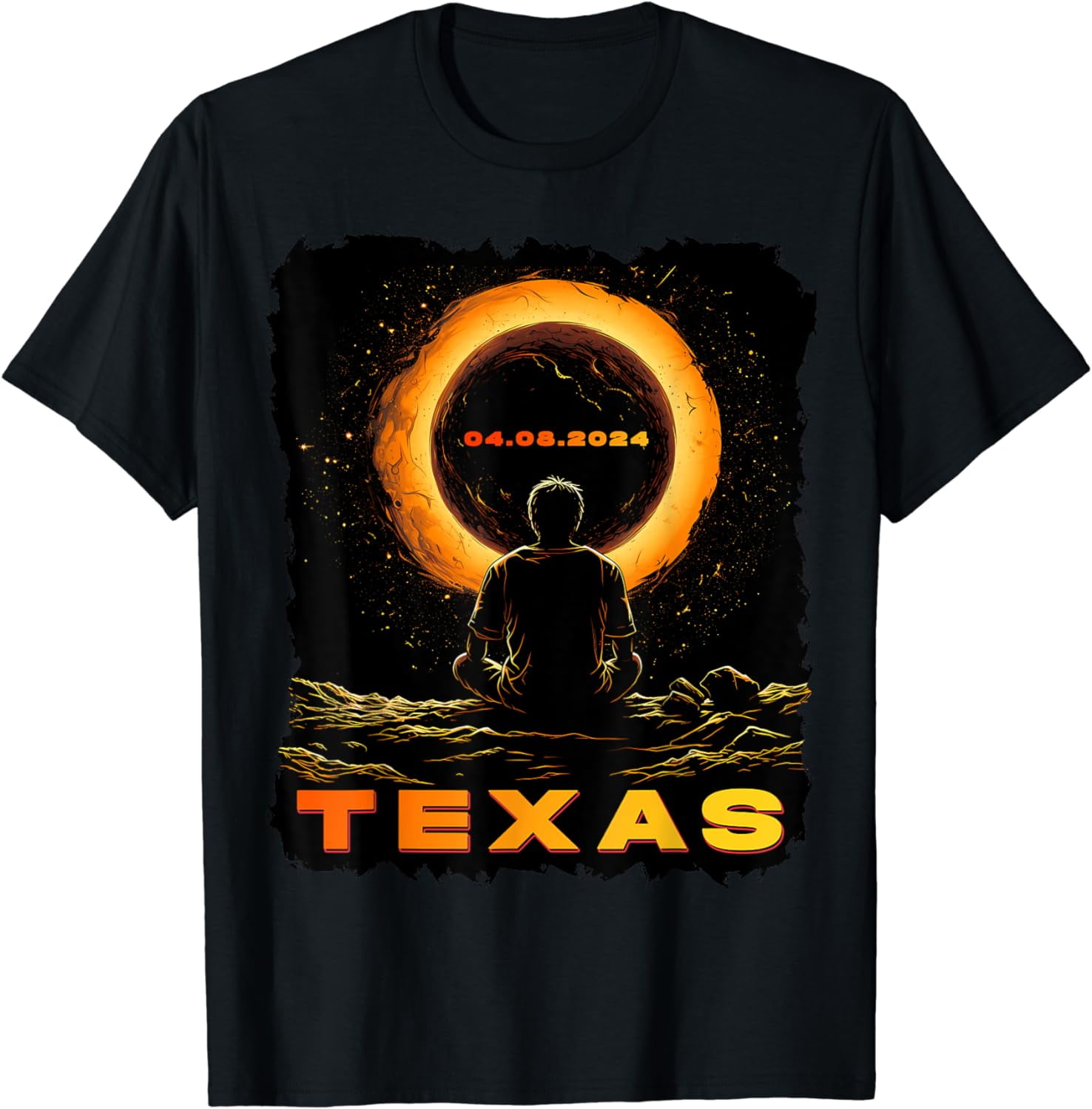 Total Solar Eclipse 2024 Texas Cotton TShirt