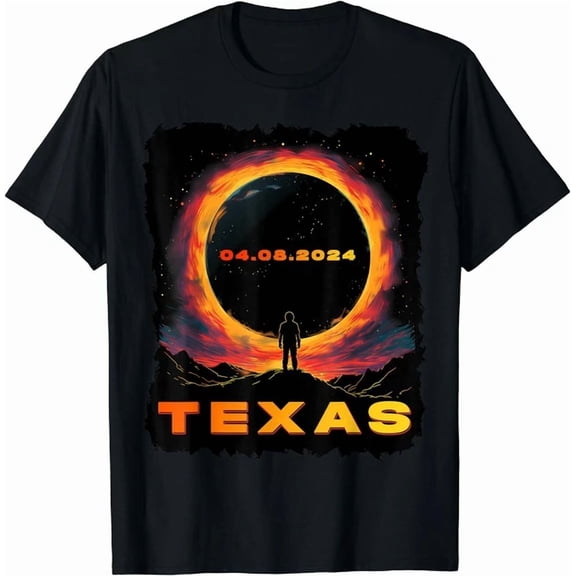 Total Solar Eclipse 2024 Texas State 8Th Of April Unisex S-5XL T-Shirt, Birthday Gift