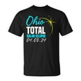 thumbnail image 1 of Total Solar Eclipse 2024 Totality 04.08.24 Ohio T-Shirt – Celestial Event Graphic Tee for Men Women Kids, Featuring Ohio Path of Totality Design, Perfect Souvenir for April 8 , Size S, Color Black, 1 of 3