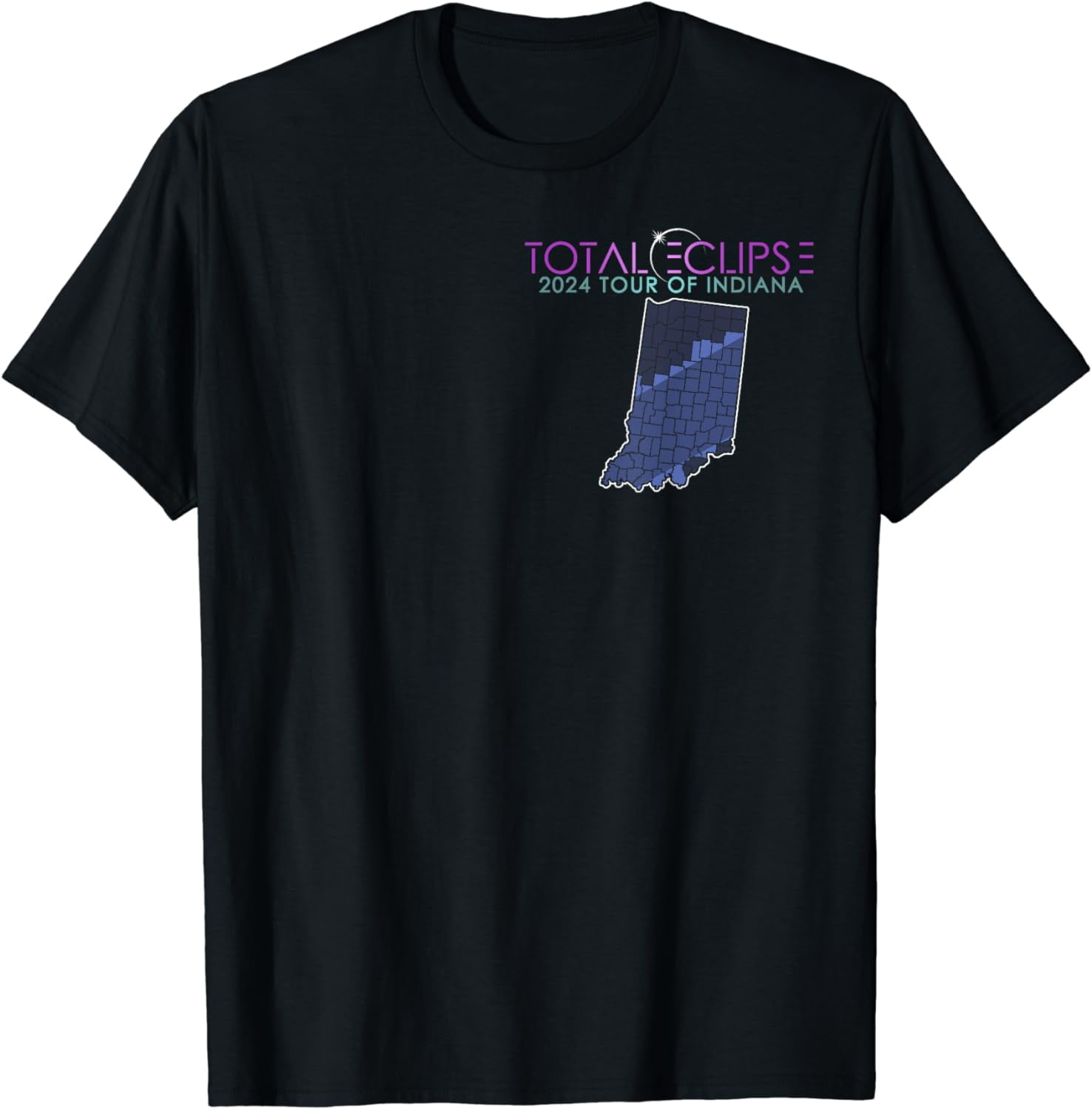 Total Solar Eclipse 2025 Tour of Indiana April 8th 2025 Cotton TShirt