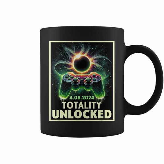 Total Solar Eclipse 2024 Video Game Controller Boys Coffee Mugs