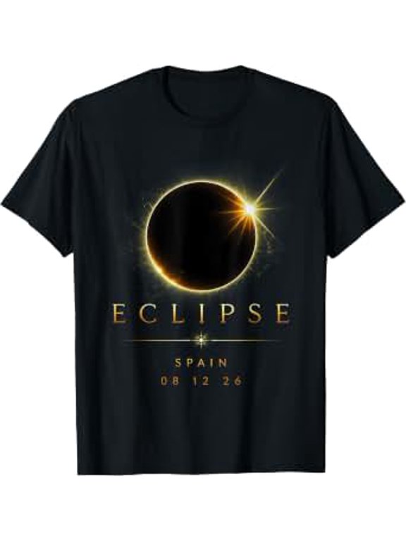 Total Solar Eclipse 2026 Spain August 12 Celestial Design T-Shirt