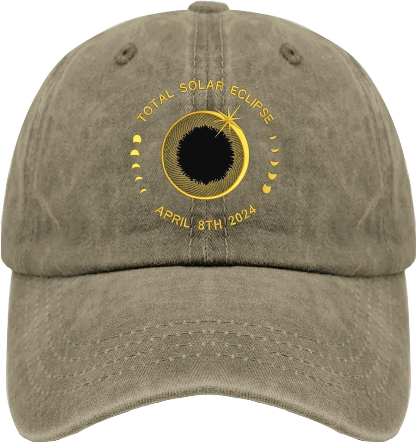 Total Solar Eclipse April 2024 Hat Vintage Cotton Washed Baseball Caps