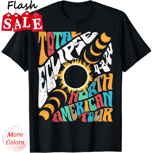 Total Solar Eclipse April 8 2024 Retro Groovy Cool Unisex TShirt