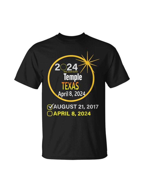 Total Solar Eclipse April 8 2024 Texas Temple TShirt