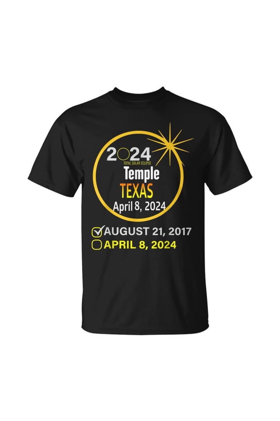 Total Solar Eclipse April 8 2024 Texas Temple TShirt
